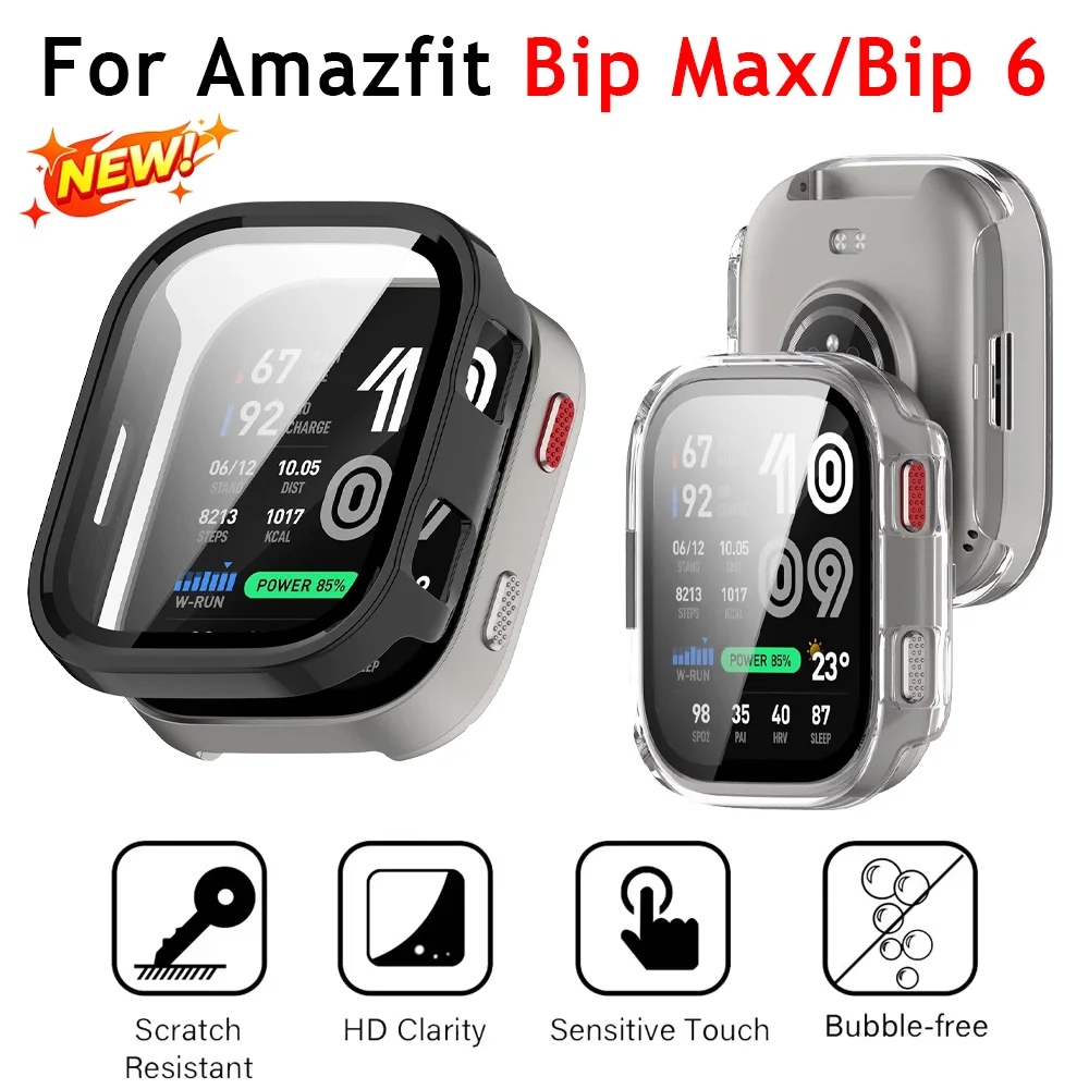HD Glass+Hard PC Case for Amaz - огляд і ціна Amazfit Smartwatch Accessories
