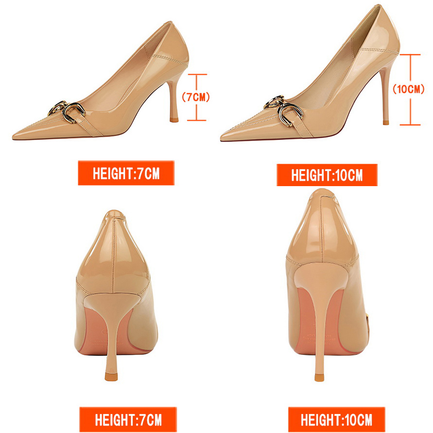 Luxury Women Pumps Metal Belt  - огляд і ціна Leather Classic Strap