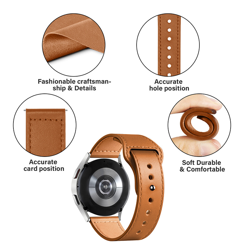 leather watch strap For Samsun - огляд і ціна Titan Smartwatch Accessories