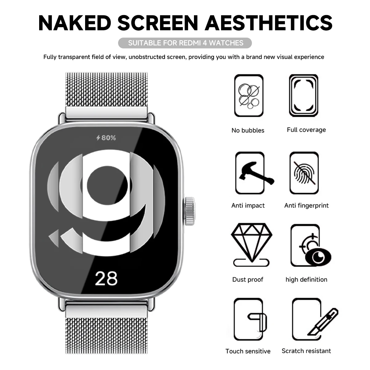 Tempered Glass for Xiaomi Redm - огляд і ціна Smartwatch Icon