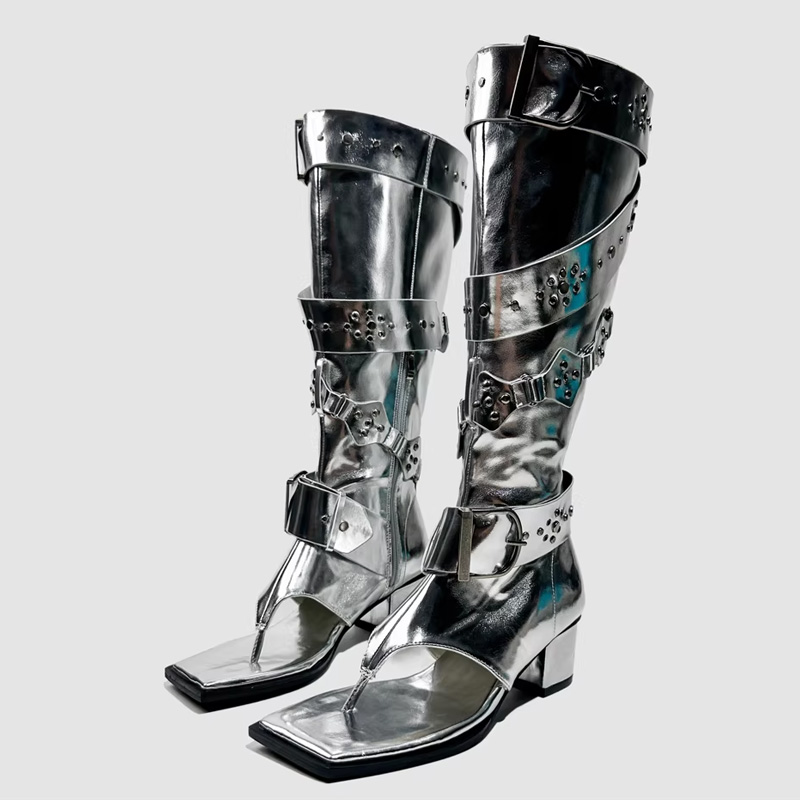 Punk Belt Buckle High Heels Sa - огляд і ціна Leather Classic Strap