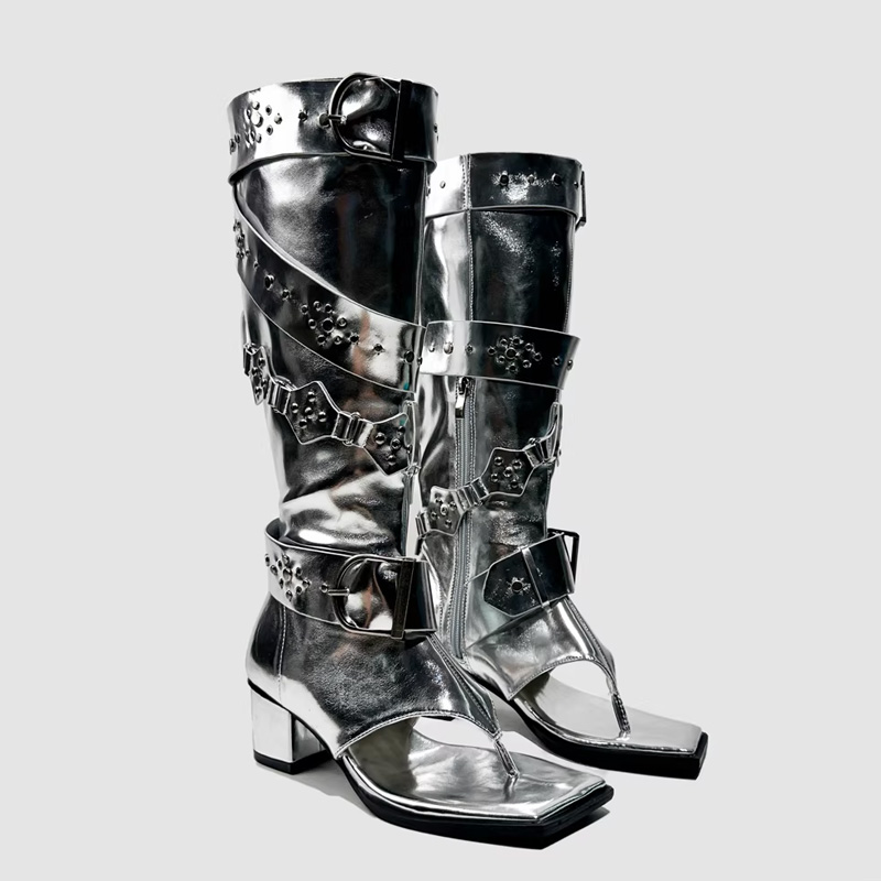 Punk Belt Buckle High Heels Sa - огляд і ціна Leather Classic Strap
