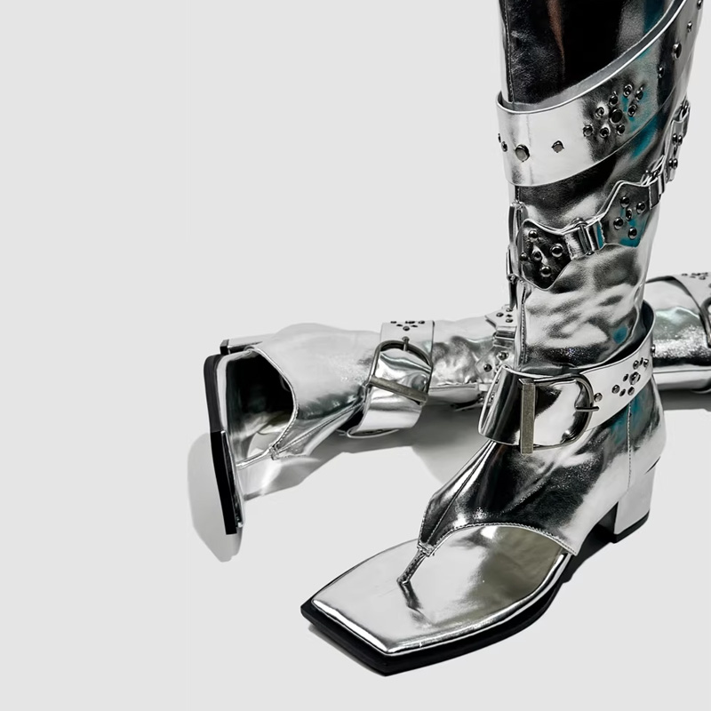 Punk Belt Buckle High Heels Sa - огляд і ціна Leather Classic Strap